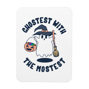 Ghostest Funny Spooky Witch Magnet