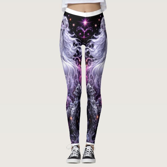 Ghostly Glam Halloween Leggings (Vorderseite)