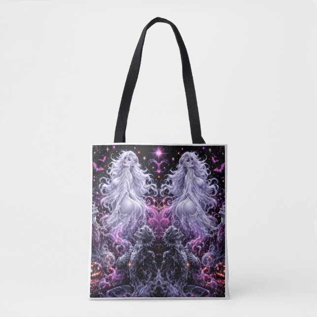 Ghostly Glam Halloween Tote Bag Tasche (Vorderseite)
