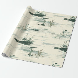 Ghostly Pond Spring Wrapping Paper Geschenkpapier