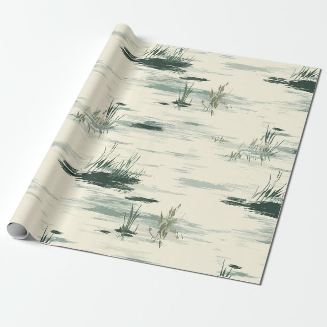 Ghostly Pond Spring Wrapping Paper Geschenkpapier (Ungerollt)