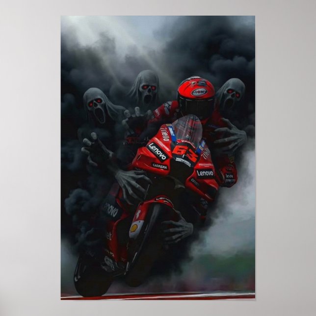 Ghostly Race Motorcycle Ride Poster (Vorne)