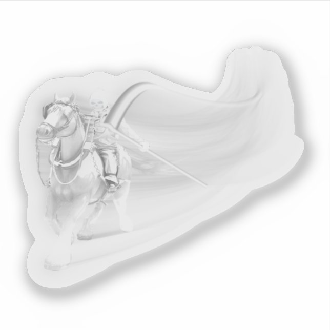 Ghostly Reaper Rides Again Halloween Aufkleber (Vorderseite)