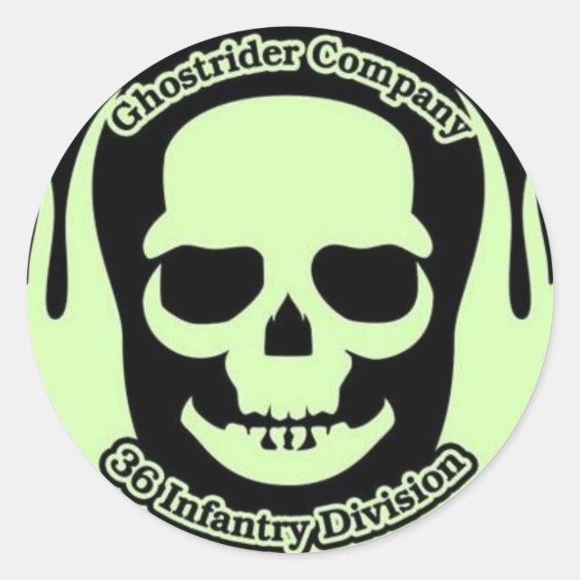 Ghostrier Runder Aufkleber (Vorderseite)