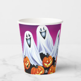 Ghosts and Pumpkins Paper Cups Pappbecher