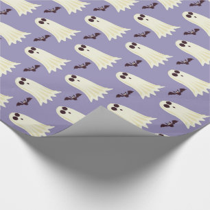 Ghosts & Bats Lilac Halloween Geschenkpapier