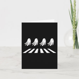 Ghosts Crossing Road Funny Halloween Spooky Kids C Karte