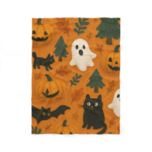 Ghosts et Citrouilles mignons | Couverture en pola