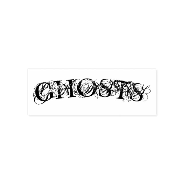 " GHOSTS " Halloween Self Inking Briefmarke Permastempel (Design)
