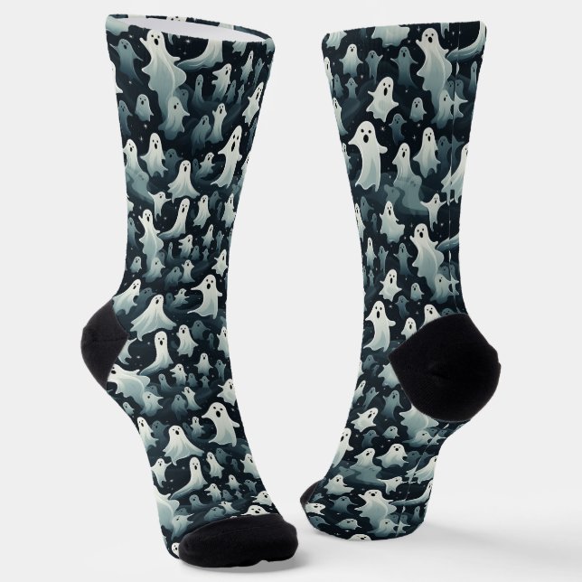 Ghosts Halloween Socks Socken (Gewinkelt)