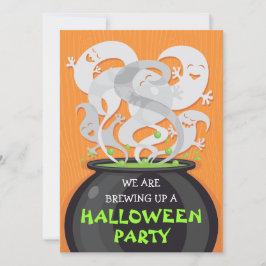 Ghosts & Hexen Cauldron Halloween Einladung