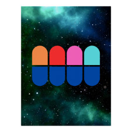 Ghosts of the Cosmos - colourful Poster