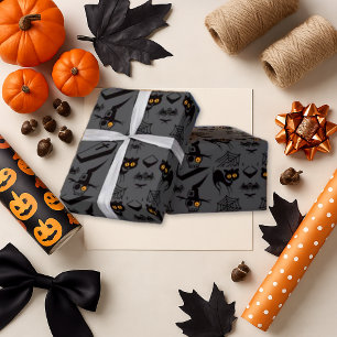 Ghosts & Owls Spuk nächtliches Halloween Geschenkpapier