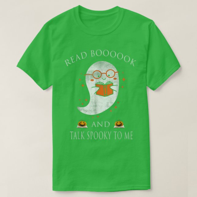 Ghosts Reading Books Teacher Halloween Librarian B T-Shirt (Design vorne)