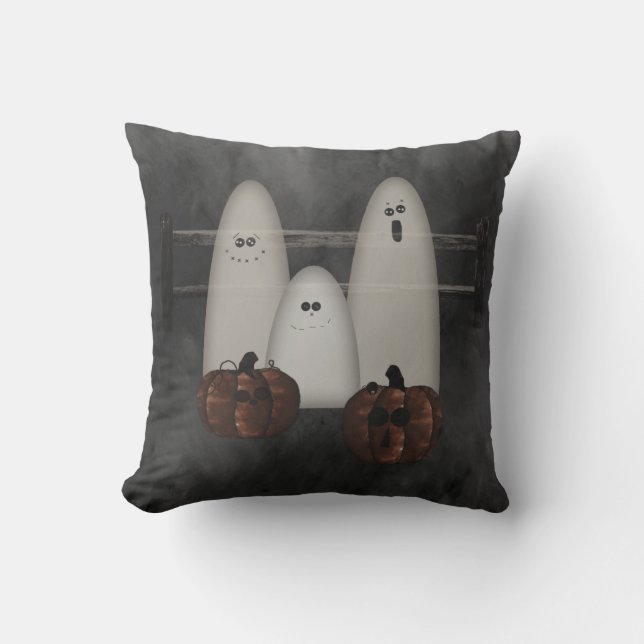 Ghosts und Pumpkins Halloween-Kissen Kissen (Vorderseite)