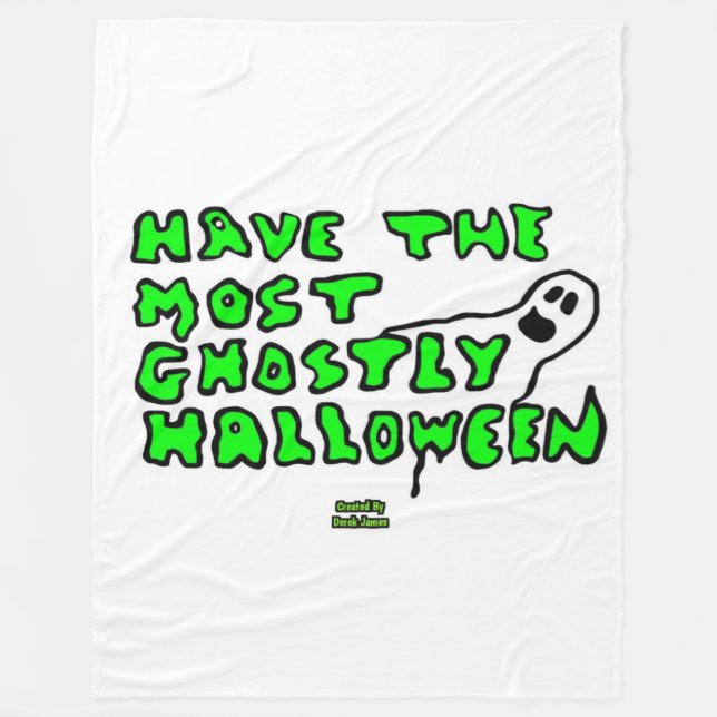 Ghoteliges Halloween-Fell Fleecedecke (Vorderseite)