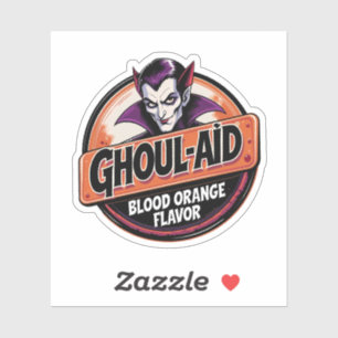 Ghoul-Aid Blutorange-Geschmack Vampir-Getränk Aufkleber