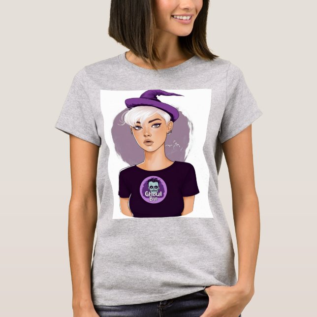 Ghoul Bye! (Platin Kurz) T-Shirt (Vorderseite)