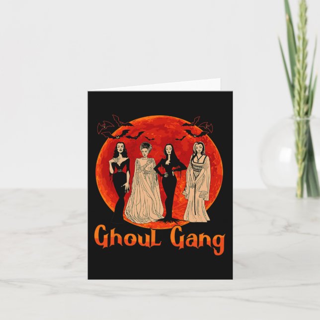 Ghoul Gang Horror Goth Queens Halloween Bride Fun Karte (Vorderseite)