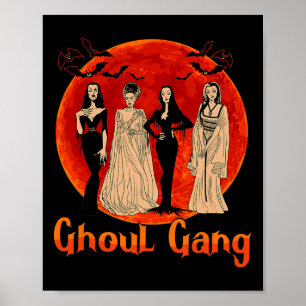 Ghoul Gang Horror Goth Queens Halloween Bride Fun Poster