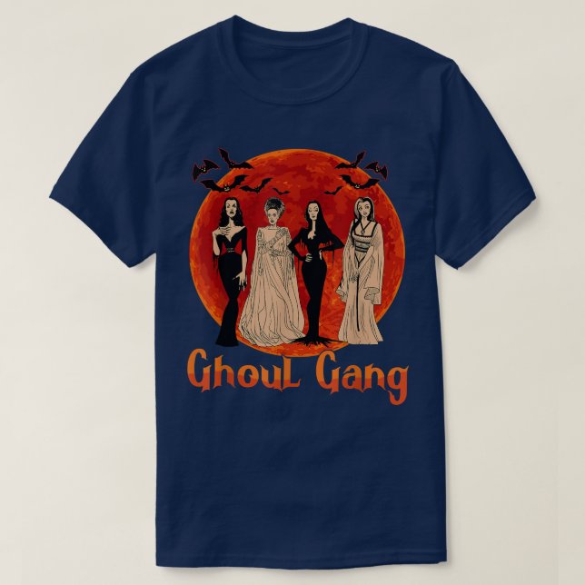 Ghoul Gang Horror Goth Queens Halloween Bride Funn T-Shirt (Design vorne)