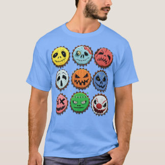 Ghoul Ghoulish Macabre Terror Fright Emoticons Hal T-Shirt