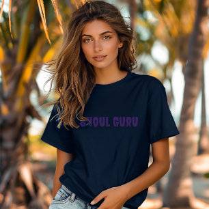 Ghoul Guru violette Typografie T-Shirt
