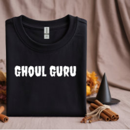 Ghoul Guru weiße Typografie T-Shirt