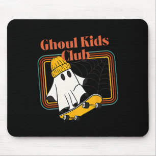 Ghoul Kids Club Skater Halloween Cool Ghost Skateb Mousepad