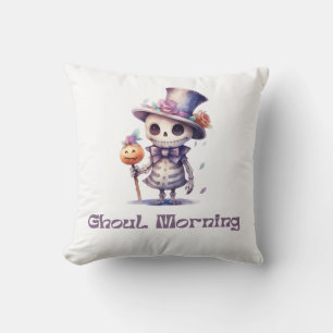 Ghoul Morning Super Niedliches weißes Halloween Kissen