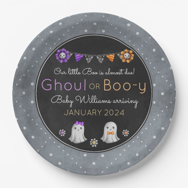 Ghoul oder Boo-y Halloween Teller (Vorderseite)
