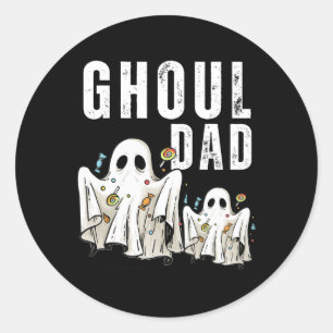 Ghoul Vater Funny Halloween Daddy Ghost Geschenke Runder Aufkleber