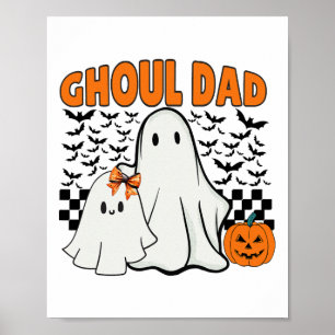 Ghoul Vater Halloween Ghost Spooky Season Retro Da Poster