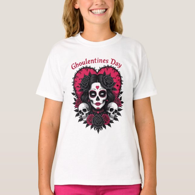 Ghoulentines Day Gothic Fusion of Valentine  T-Shirt (Vorderseite)