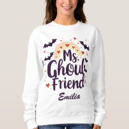 Ghoulfriend Individuelle Name Halloween Sweatshirt