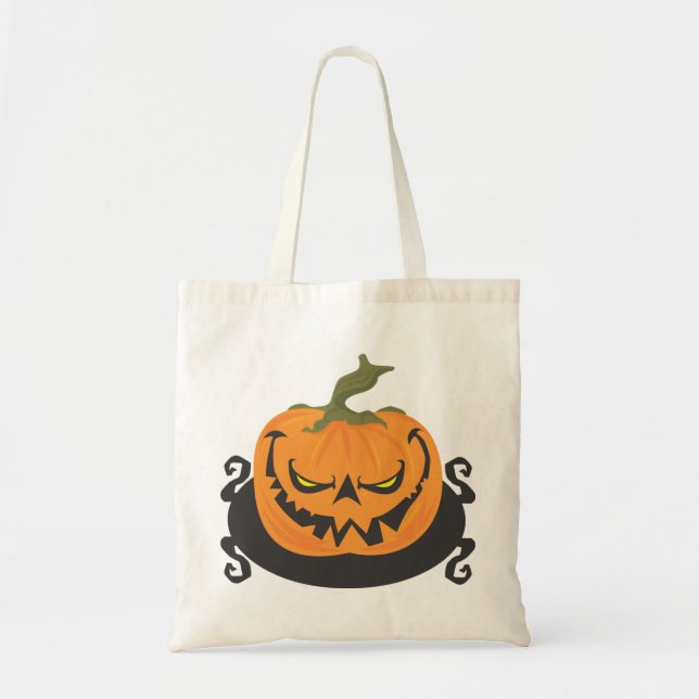 Ghoulischer Jack-o-Laterne Tragetasche (Vorne)