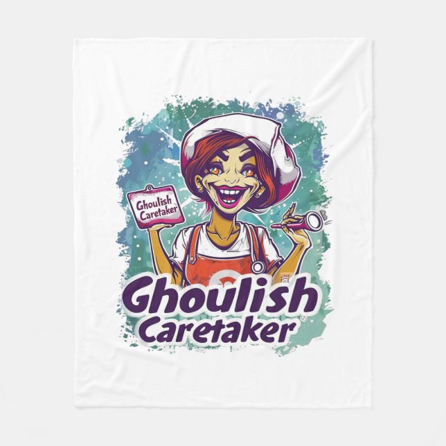 Ghoulish Caretaker Nurse Fleecedecke (Vorderseite)