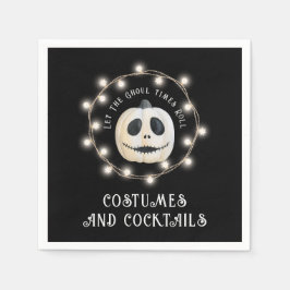 Ghoulish Halloween Party Pumpkin Paper Napkin Serviette
