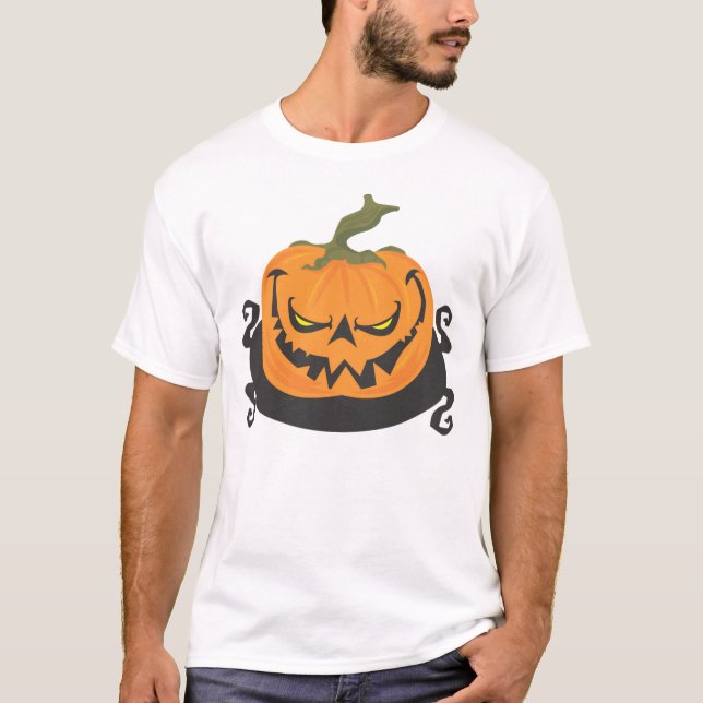 Ghoulish Jack-o-lantern Pumpkin T-Shirt (Vorderseite)