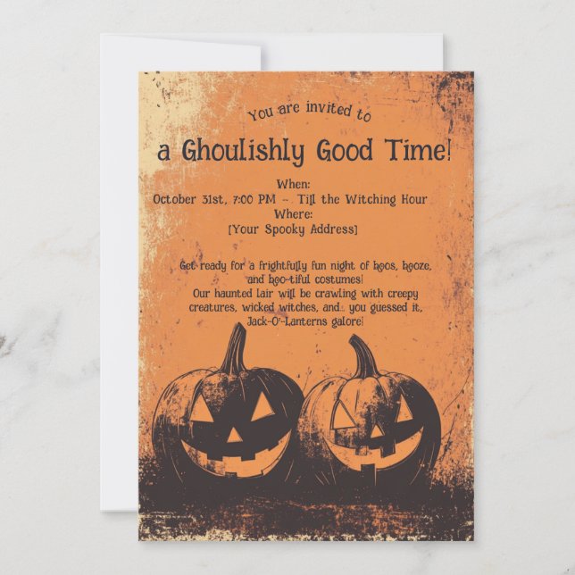 Ghoulishly Bon Temps Halloween Fête Invitation (Devant)