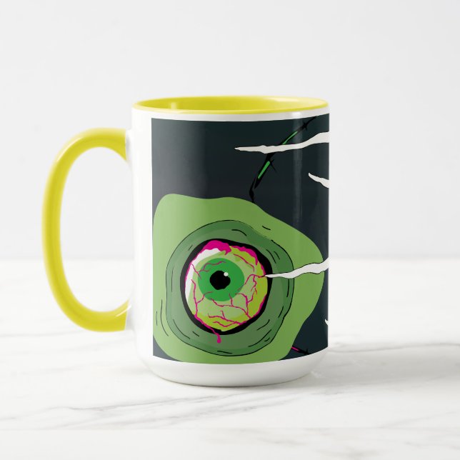 Ghoulishly Fun Zombie Bevor... gekratzt Tasse (Links)