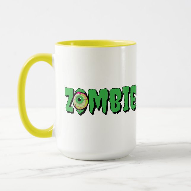 Ghoulishly Fun Zombie Halloween Tasse (Links)