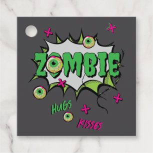 Ghoulishly Fun Zombie Hugs und Kisses Pop Art Geschenkanhänger