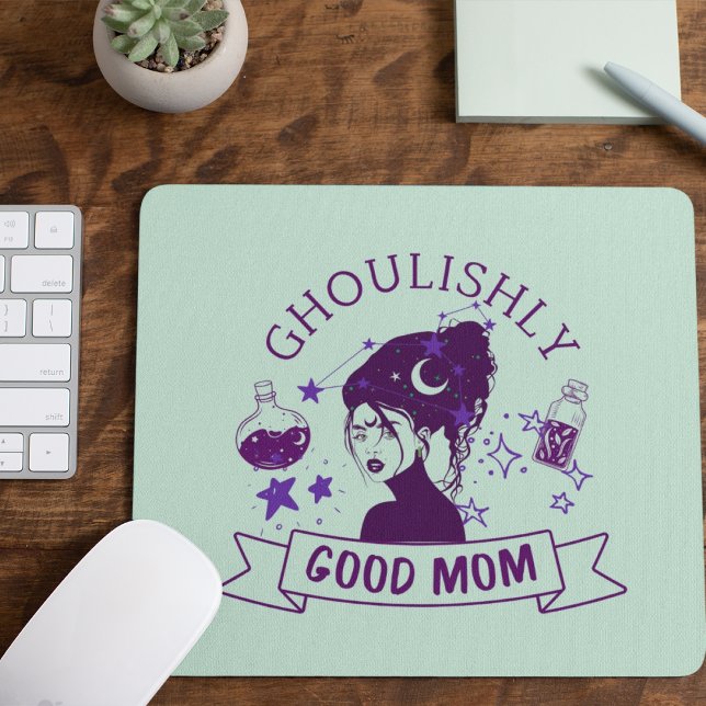 Ghoulishly Gute Mama Mousepad (Ghoulishly Good Mom Mousepad Cover from The Beekeeper Store)