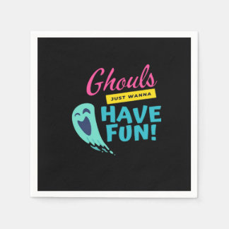 Ghouls einfach Spaß haben - Halloween Herbstbesuch Serviette