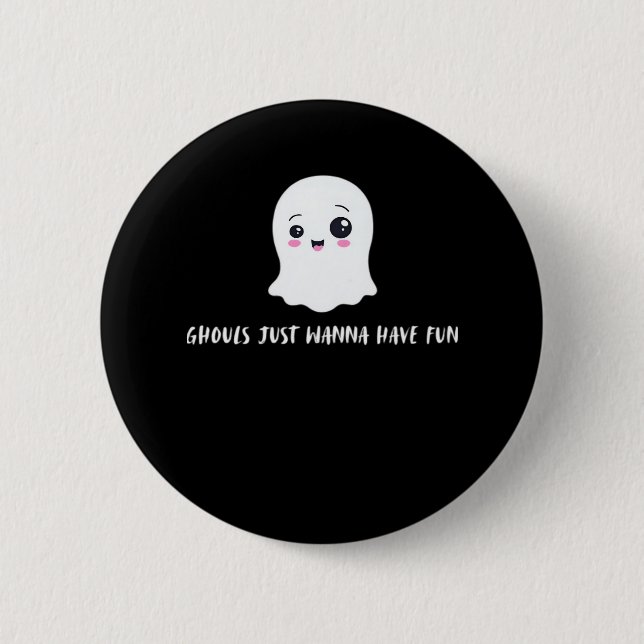 Ghouls haben nur Spaß am schönen Herbst Button (Vorderseite)