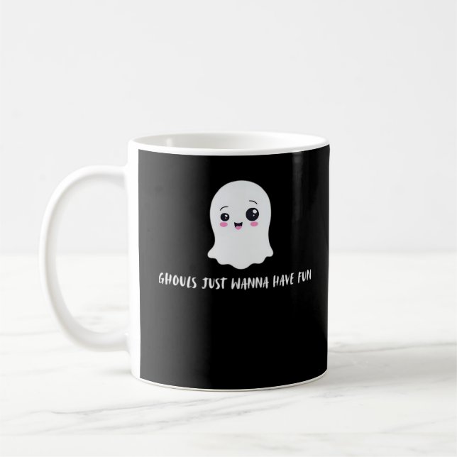 Ghouls haben nur Spaß am schönen Herbst Kaffeetasse (Links)