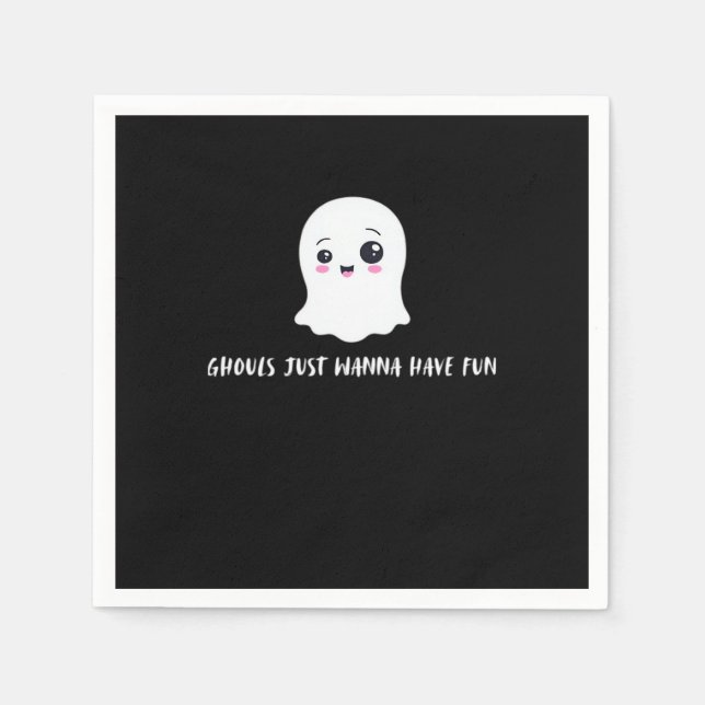 Ghouls haben nur Spaß am schönen Herbst Serviette (Vorderseite)