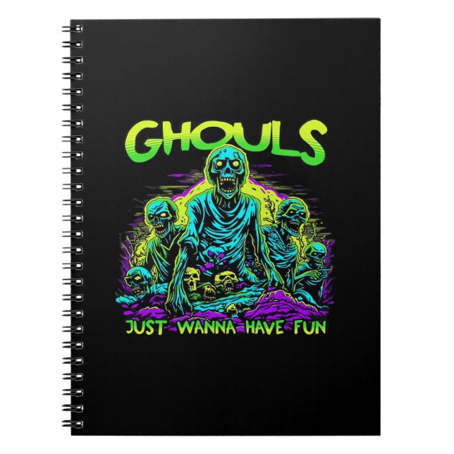 Ghouls Just Wanna Fun - Halloween Sloth Design Notizblock (Vorderseite)