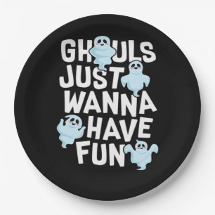 Ghouls Just Wanna haben Spaß beim Design von Funny Pappteller